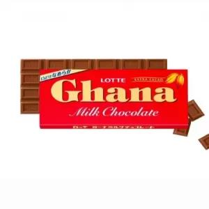 LOTTE Ghana Milk Chocolate Bar 50g Made in Japan