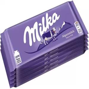 Milka Alpine Milk Chocolate Bars 100g X5Pcs
