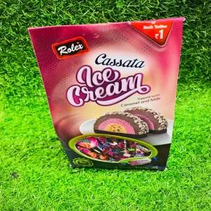 Rolex Cassata Ice Cream Topped With Milk And caramel Toffees