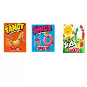 Sweeto Candy Gummy 80g Pack Combo x 3 Packs