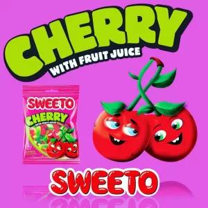 Sweeto CHERRY with Fruit Juice Gummy Bear Candy 80g for Chil
