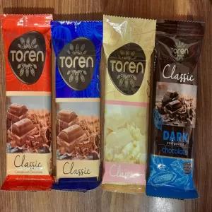Toren Chocolate Mix 55g Flavours Chocolate,White,Dark x4Pcs