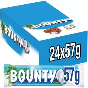 Bounty Coconut Milk Chocolate Duo Bar - Pack of 24 x 57G