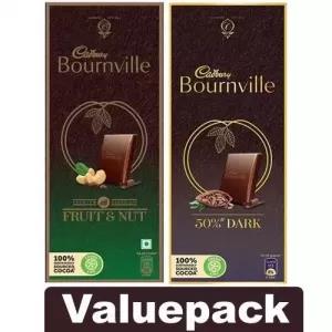 Cadbury Bournville Rich Cocoa 50% Dark Chocolate Bar Fruit &