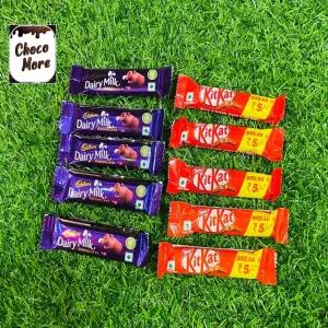 Cadbury chocolate 6.6g & Kitkat 1Finger x 10pcs Combo Pack