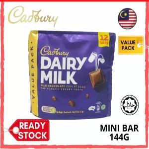 Cadbury Dairy Milk Chocolate 12 Mini Bar Share Bag 144G