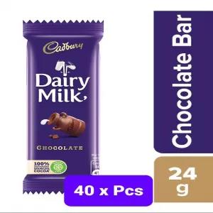 Cadbury Dairy Milk Chocolate 24g Pouch x 40Pcs