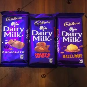 Cadbury Dairy Milk Chocolate ,Fruit and Nut ,Hazelnut 90g x