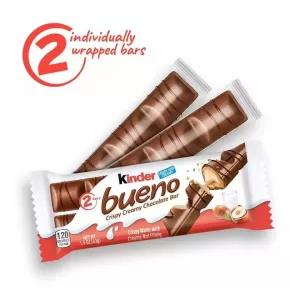 Kinder Bueno Milk Chocolate and Hazelnut Cream Candy Bar, Pe
