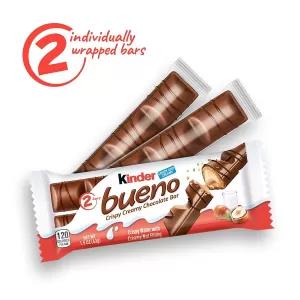 Kinder Bueno Milk Chocolate and Hazelnut Cream Candy Bar, Pe