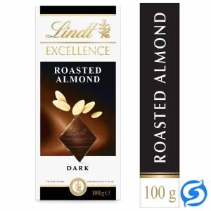 Lindt Excellence Roasted Almond Dark Chocolate Bar 100g