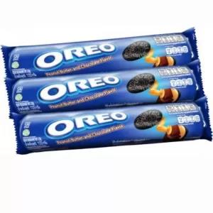 Oreo Peanut Butter and Chocolate Cream Flavoured 123g x 3Pcs