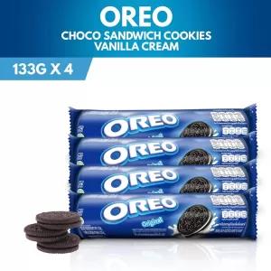 Oreo Vanilla Cream Sandwich Cookies 133g x4Pack