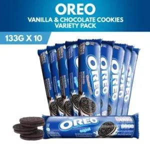 Oreo Variety Pack Vanilla Chocolate 133g (Set of 10)