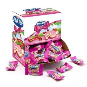 Pink Pie Strawberry Flavour Mini x 120 Pack Box Snack Biscui