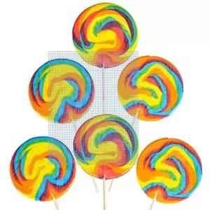 Rainbow Lolipops Colorful Pops x 5 pieces