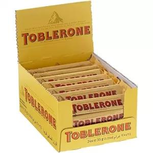 Toblerone Swiss Milk Chocolate Almond Bars 35g x24pcs Pack