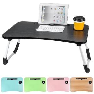 Foldable Laptop Desk Cup Holder Table