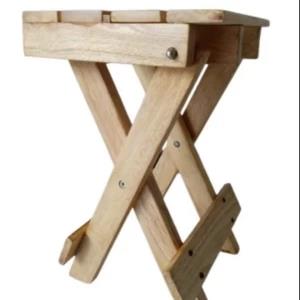 Foldable Wooden Stool Treated Rubber Wood