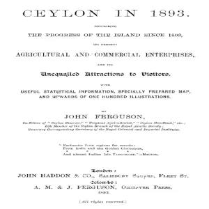Generic Ceylon in 1893s Original Book Print