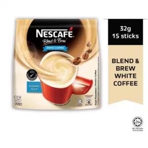 Nescafe Blend and Brew White Coffee 15 Sticksx 32g