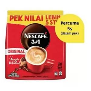 NESCAFE Premix Coffee 3 in 1 Original Aromatic & Balanced 30