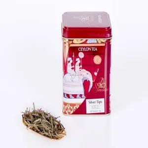 Generic Silver Tips Tea Metal Caddy Premium 50g