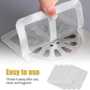 10 pcs Disposable Hair Catcher Sticker for Drain, Shower Dra