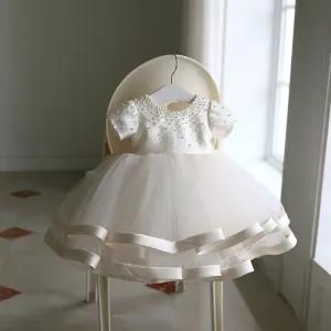 Generic White Party Wear Frock Birthday Baptism Costume