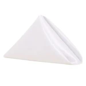 White 50cmx50cm Square Table Napkins Soft Handkerchief Roman