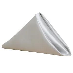 Grey 50cmx50cm Square Table Napkins Soft Handkerchief Romant
