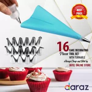 High Quality 16 Pieces Cake Decorating Kit Supplies Set Tool