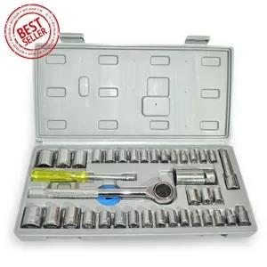 Silver 40PCS (Large) Combination Socket Wrench Set