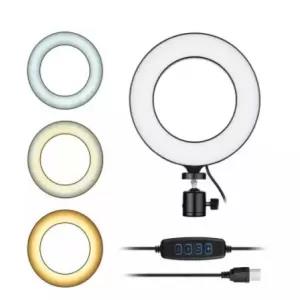 6inch Mini LED Ring Light Fill-in Lamp USB Powered 3 Lightin