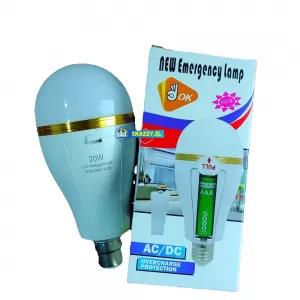 White 20W Smart LED White Emergency Rechargeable Bulb Lamp L