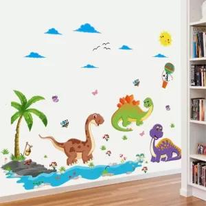 Dinosaurs Newest Cute Cartoon Animals Tree Bridge Baby Child Decal