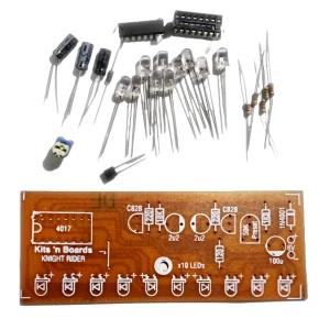 Knight Rider 10 LED DIY Circuit Kit with Parts and PCB