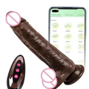 Remote Control Thrusting and heating Dildo Vibrator
