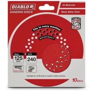 Sanding Discs grit 240 ,125mm 10 disc- Diablo