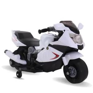White Kids Rechargeable Ride on Electric Motor Bike (MB5008)