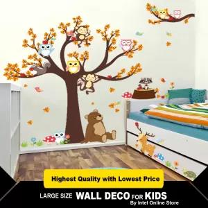 Animal Tree cartoon animals tree bridge baby children bedroo