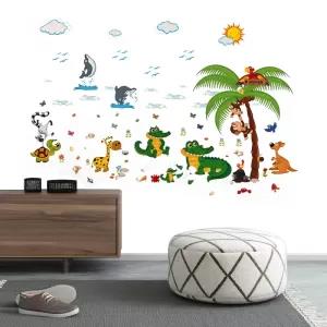 Animal Tree cartoon animals tree bridge baby children bedroo