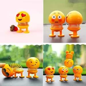 Cute Emoji Mini Shaking Funny Smile Face Springs Dancing Toys 1