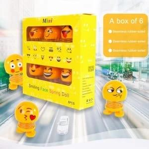 Cute Emoji Shaking Springs Dancing Toys Pack of 6 (Big)