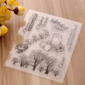Hand Craft Silicone Rubber Stamp Transparent Christmas Decor