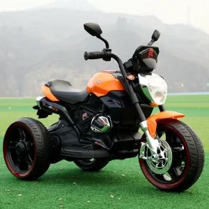 Kids Rechargeable Ride Electric Motor Bike Orange Color