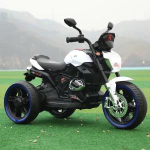 Kids Rechargeable Ride Electric Motor Bike White Color