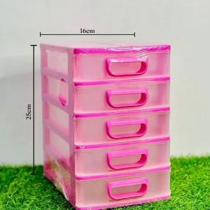 Generic Mini 5-in-1 Table Drawer Organizer Blue Pink Red