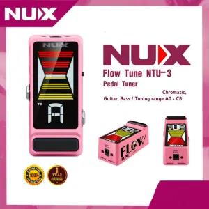 Pink NUX NTU-3 Pedal Tuner Flow Tune for Chromatic, Guitar,