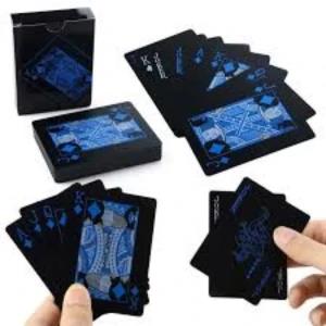 Plastic Playing Card Pack Set Pure Black Waterproof